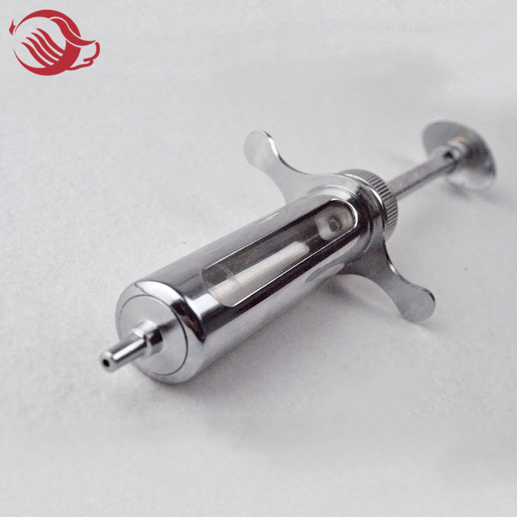 Veterinary Equipment Glass Injection Metal Syringe 